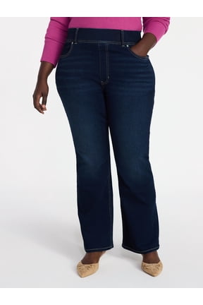 Women's Plus Size Pull On High Rise Bootcut Jeggings, 31" Inseam, Sizes 0X-4X