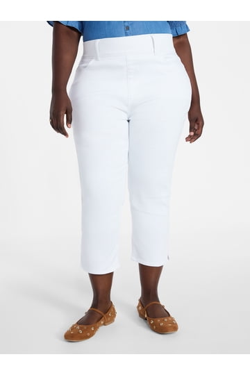 Plus Size Capris in Plus Size Pants | White - Walmart.com Plus Size Capris in Plus Size Pants | White - Walmart.com