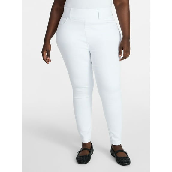 Terra & Sky Women's Plus Size Pull On High Rise Skinny Jeggings, 28" Inseam, Sizes 0X-4X
