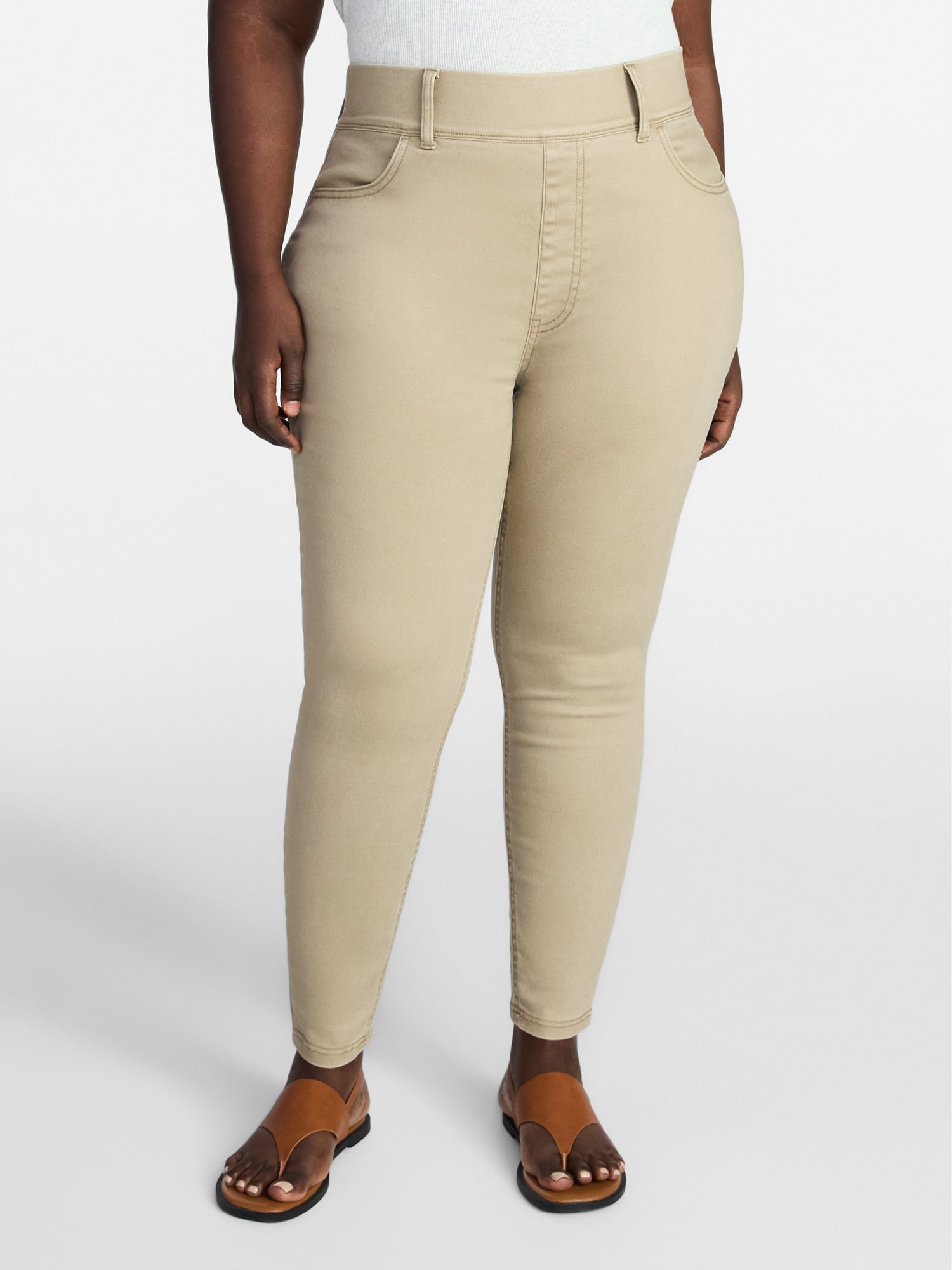 Terra & Sky Women's Plus Size Pull On High Rise Skinny Jeggings, 28" Inseam, Sizes 0X-4X