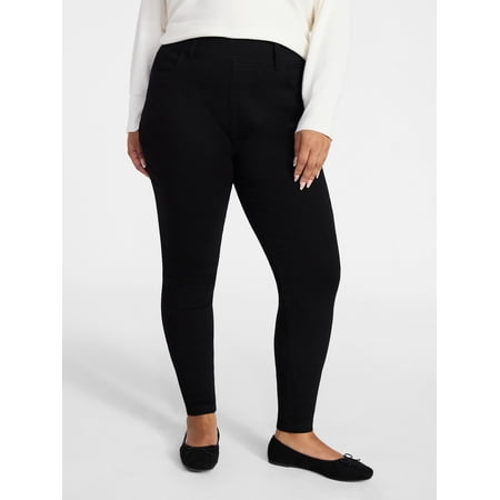 Terra & Sky Women's Plus Size Pull On High Rise Skinny Jeggings, 28" Inseam, Sizes 0X-5X