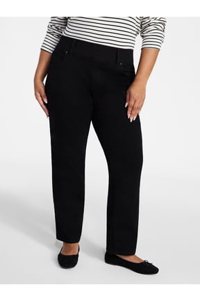 Women's Plus Size Pull On High Rise Straight Leg Jeggings, 29" Inseam, Sizes 0X-4X