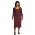 thumbnail image 1 of Terra & Sky Women’s Plus Rib Knit Jersey Midi Dress, 1 of 6