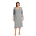 thumbnail image 1 of Terra & Sky Women’s Plus Rib Knit Jersey Midi Dress, 1 of 6