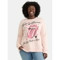 thumbnail image 1 of Terra & Sky Women's Plus Rolling Stones Graphic Sweatshirt, Sizes 0X-5X, 1 of 5