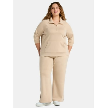 Terra & Sky Women's Plus Scuba Knit Sweatshirt and Sweatpants Set, 2-Piece, Sizes 0X-4X