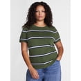 thumbnail image 1 of Terra & Sky Women's Plus Sweater Top with Short Sleeves, Lightweight, Sizes 0X-5X, 1 of 5