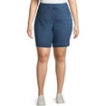 thumbnail image 1 of Terra & Sky Women's Plus Size 5-Pocket Pull-On Denim Shorts, 1 of 7