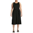 thumbnail image 1 of Terra & Sky Women's Plus Size Belted Knit Tank Dress, 1 of 5