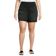 Terra & Sky Women's Plus Size Bermuda Denim Shorts, 7” Inseam