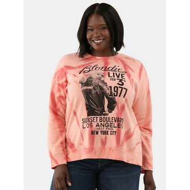 Terra & Sky Women's Plus Size Blondie Graphic Sweatshirt with Long Sleeves, Sizes 0X-5X