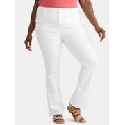 TERRA & SKY Women's Plus Size Bootcut High Rise Jeans, Available in Short and Regular Inseams