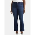 thumbnail image 1 of Terra & Sky Women's Plus Size Bootcut High Rise Jeans, Available in Short and Regular Inseams, 1 of 5