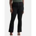 thumbnail image 1 of Terra & Sky Women's Plus Size Bootcut High Rise Jeans, Available in Short and Regular Inseams, 1 of 5