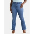 thumbnail image 1 of Terra & Sky Women's Plus Size Bootcut High Rise Jeans, Available in Short and Regular Inseams, 1 of 5