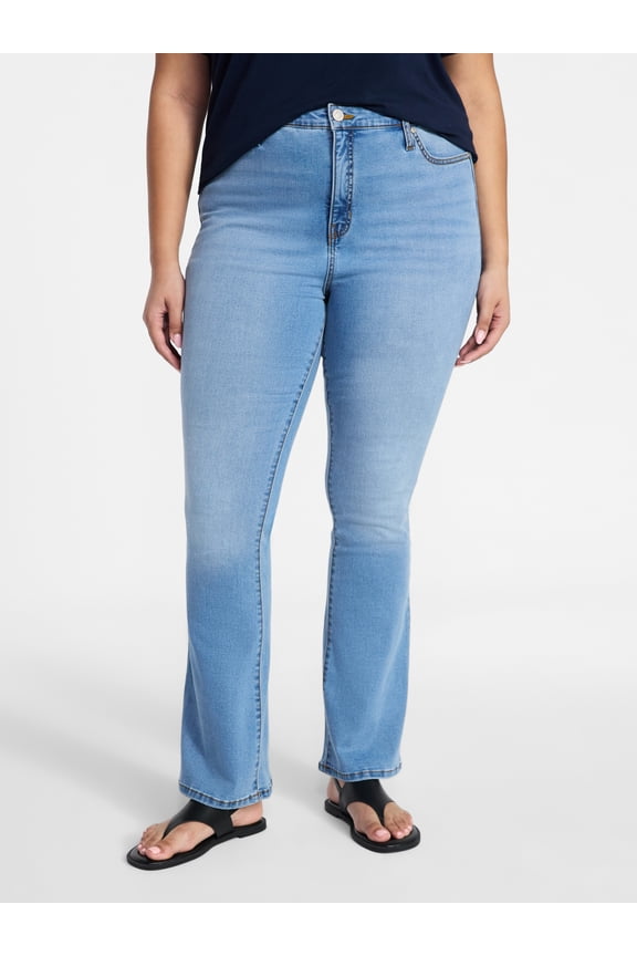 Women's Plus High Rise Bootcut Jeans, Sizes 16W-28W