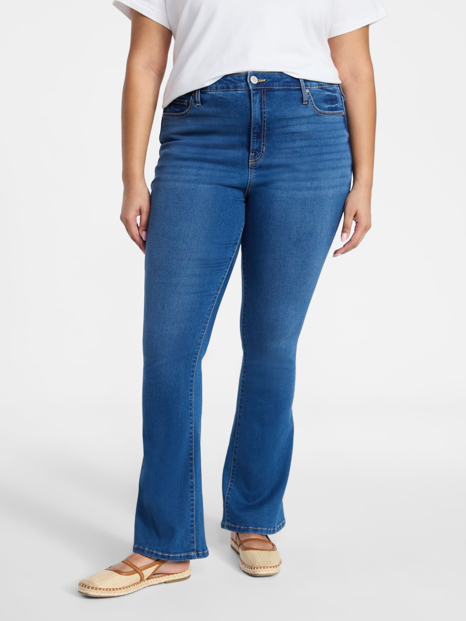 Women's Plus High Rise Bootcut Jeans, Sizes 16W-28W