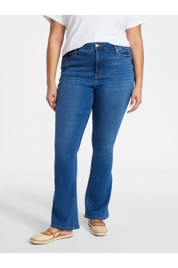 Women's Plus High Rise Bootcut Jeans, Sizes 16W-28W