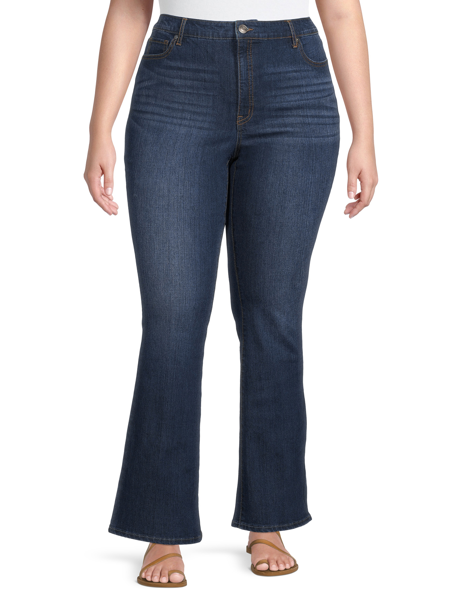 Terra & Sky Women's Plus Size Bootcut Jeans - image 1 of 6