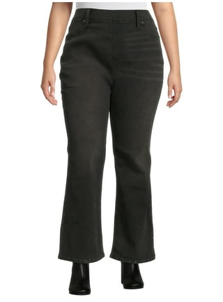 Black bootcut jeggings top