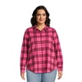 thumbnail image 1 of Terra & Sky Women's Plus Size Button Front Knit Shirt, 1 of 5