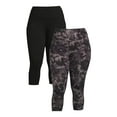 thumbnail image 1 of Terra & Sky Women's Plus Size Capri Leggings, 2-Pack, 1 of 5