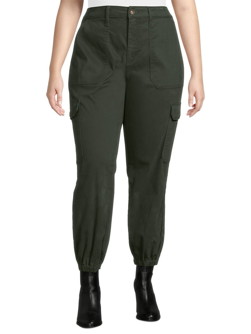 SCAPE CELES PANTS  Mサイズ OLIVE/BLACK Terra & Sky Women's Plus Size Cargo Jogger Pants, 28” Inseam