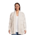 thumbnail image 1 of Terra & Sky Women's Plus Size Chenille Shawl Cardigan Sweater, Midweight, 1 of 6