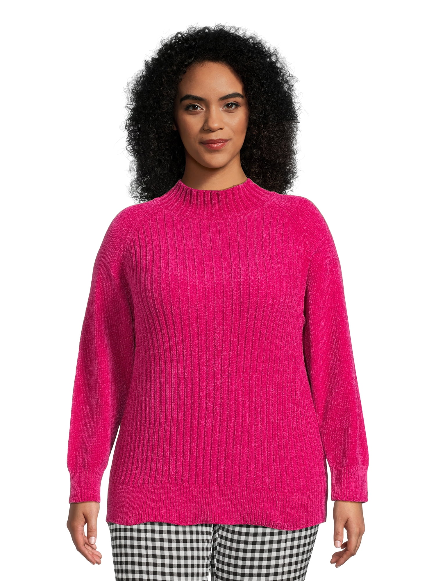 Terra & Sky Women's Plus Size Chenille Sweater, Sizes 0X-4X - Walmart.com
