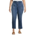 thumbnail image 1 of Terra & Sky Women's Plus Size Chop Pocket Straight Leg Jeans, 29” Inseam, 1 of 6