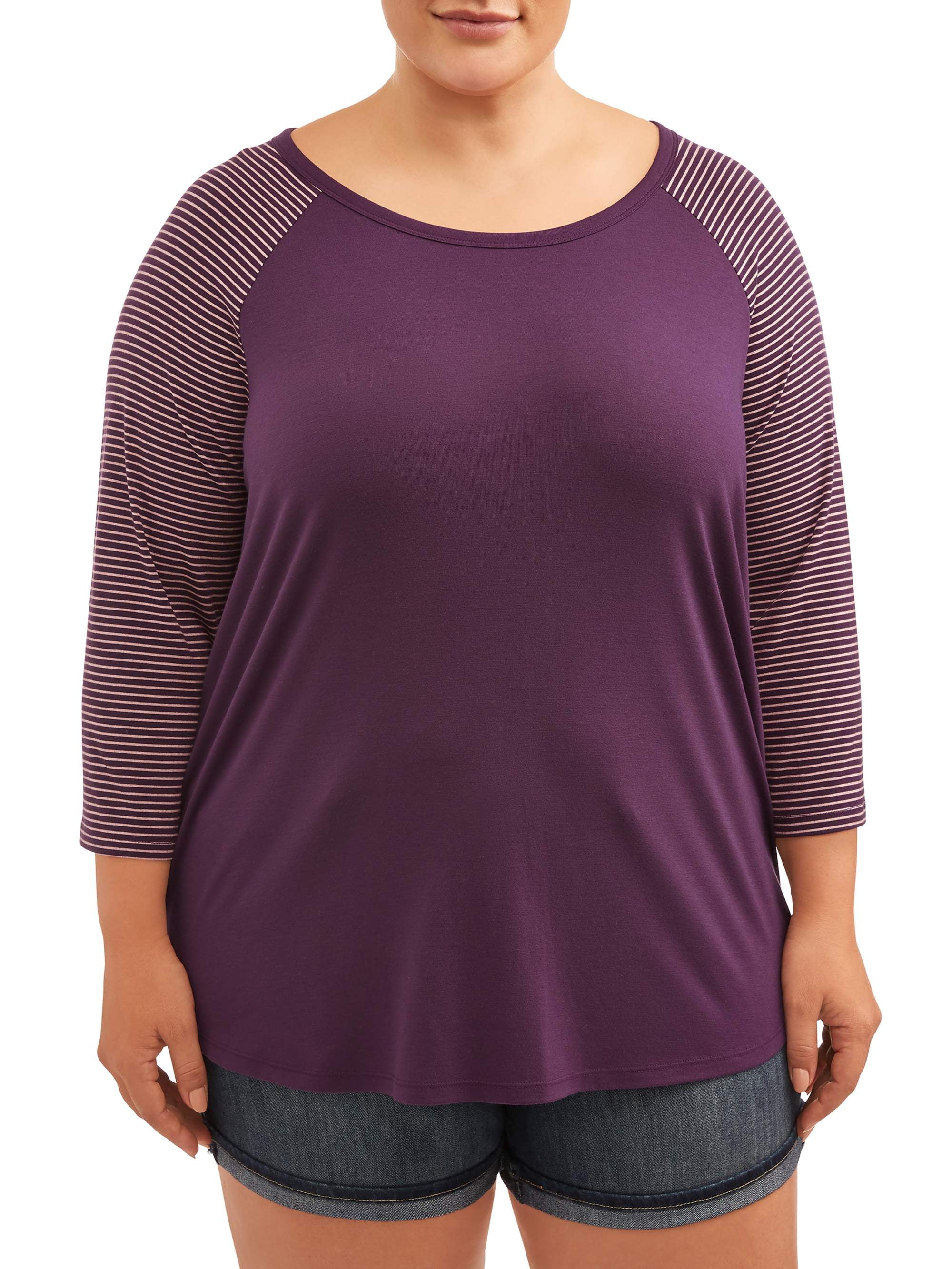 terra & sky women's plus baseball tee