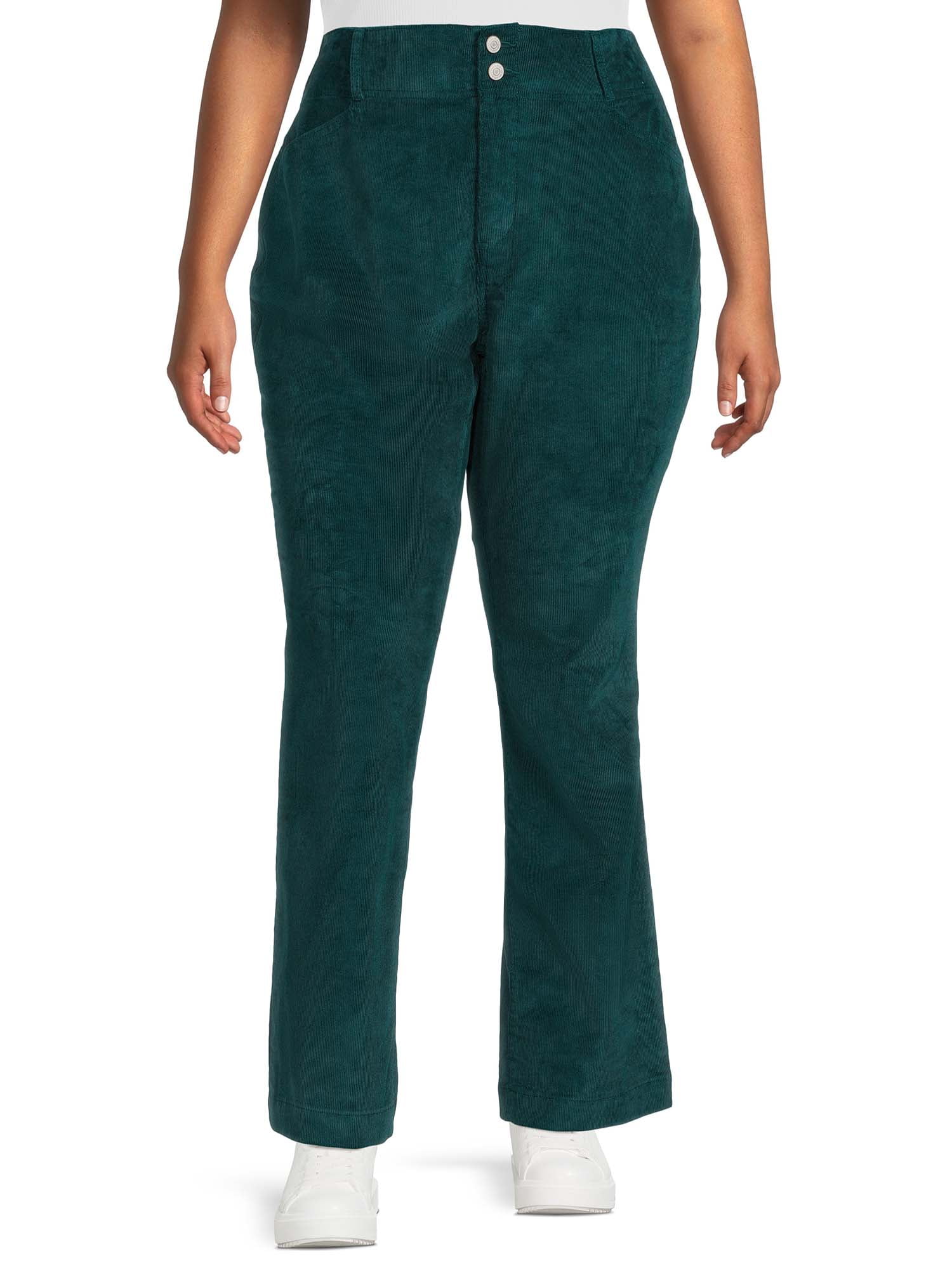 Terra & Sky Women's Plus Size Corduroy Bootcut Pants, 31 Inseam, Sizes  16W-26W 