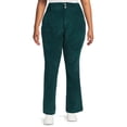 Terra & Sky Women's Plus Size Corduroy Bootcut Pants, 31" Inseam, Sizes