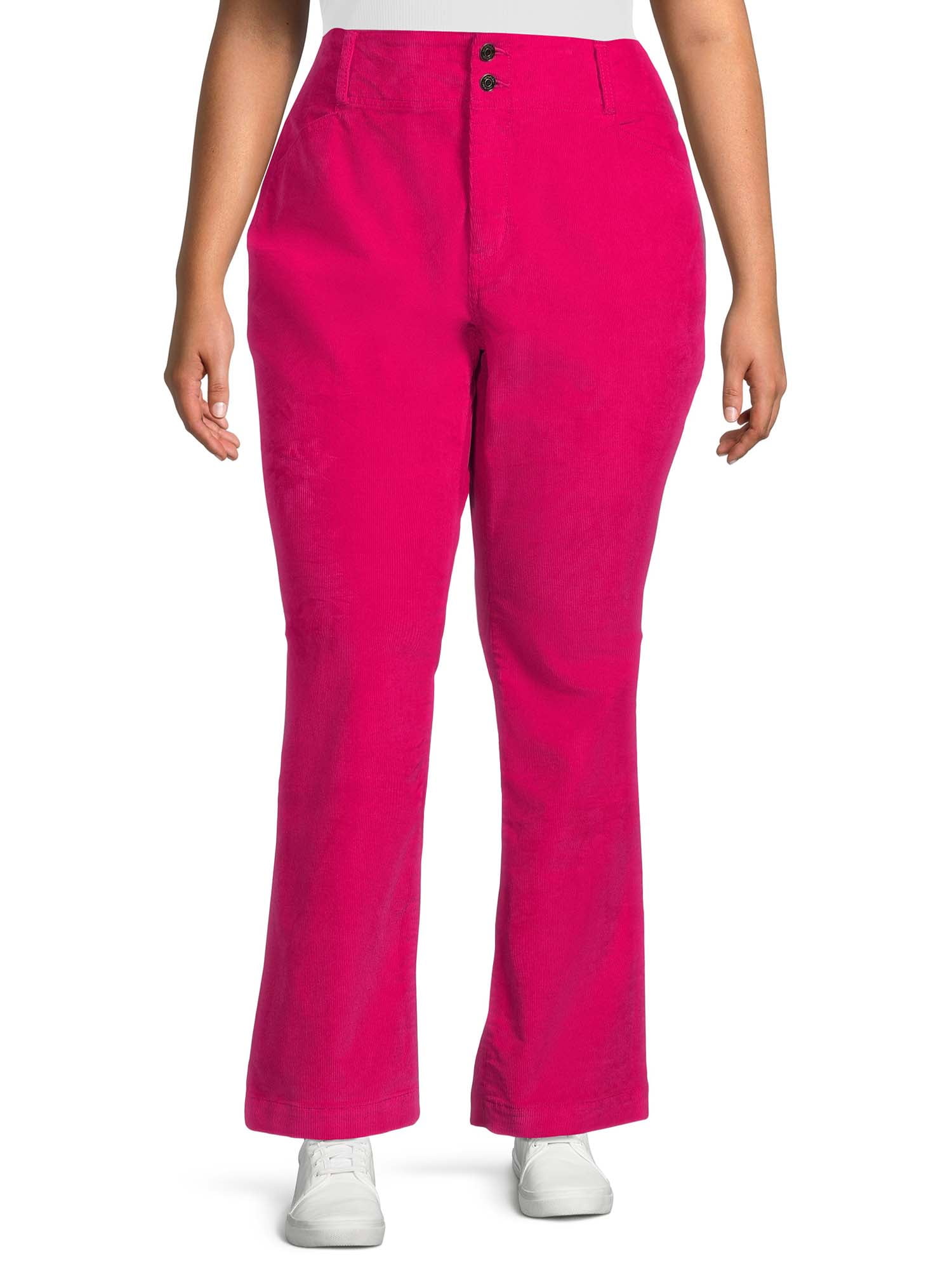 Terra & Sky Women's Plus Size Corduroy Bootcut Pants, 31 Inseam, Sizes  16W-26W