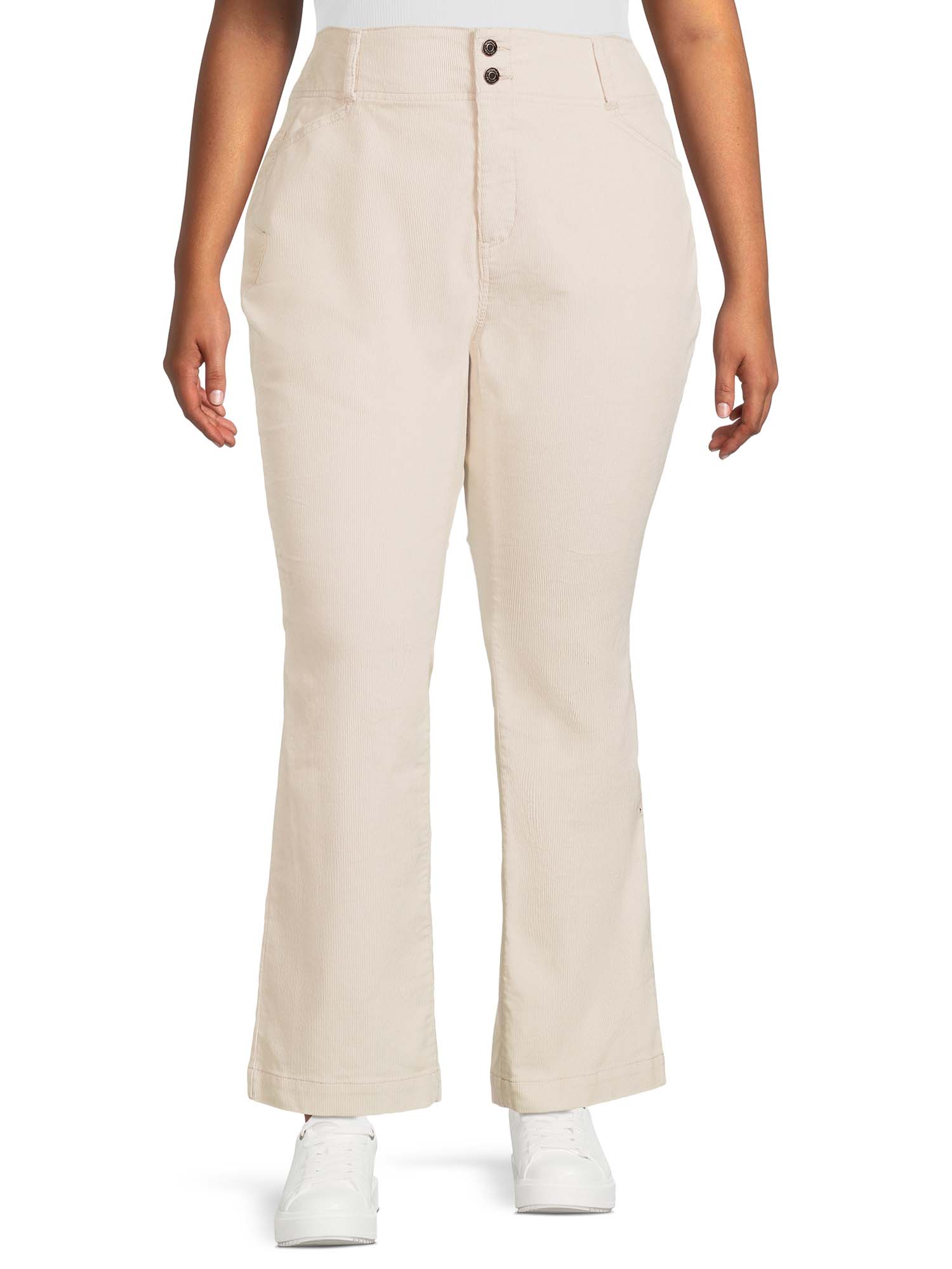 Terra & Sky Women's Plus Size Corduroy Bootcut Pants, 31