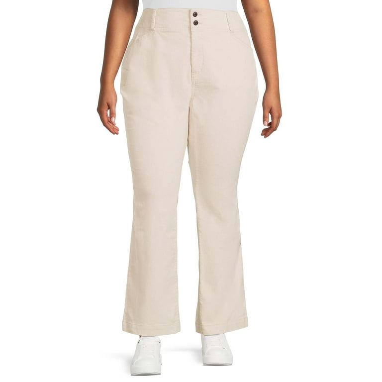 Terra & Sky Women's Plus Size Corduroy Bootcut Pants, 31 Inseam, Sizes  16W-26W
