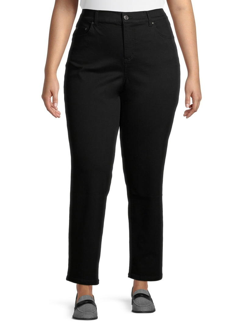 Terra & Sky Women's Plus Size Core Denim Straight Jean, Regular