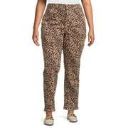 TERRA & SKY Women's Plus Size Core Straight Leg Jeans, Available in Regular and Petite