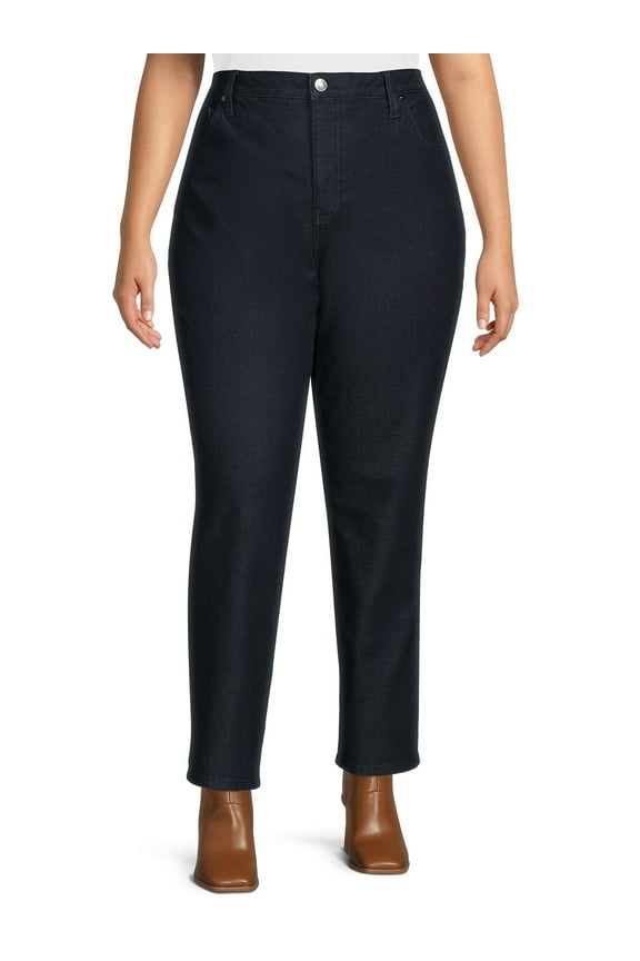 Women's Plus Size Straight High Rise Jeans, Sizes 14W-34W