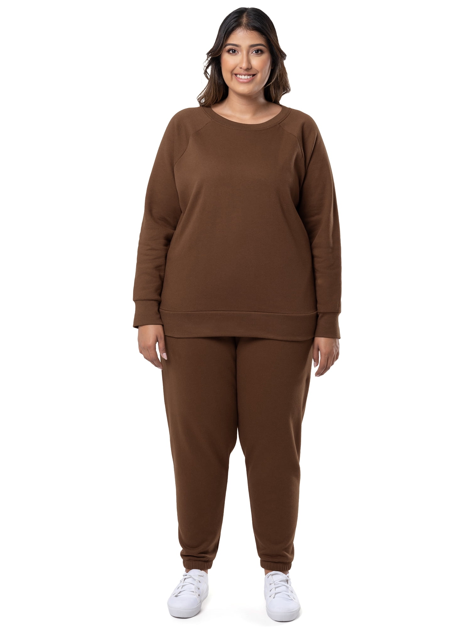 Terra Sky Women s Plus Size Cotton Blend Fleece Sweatshirt and