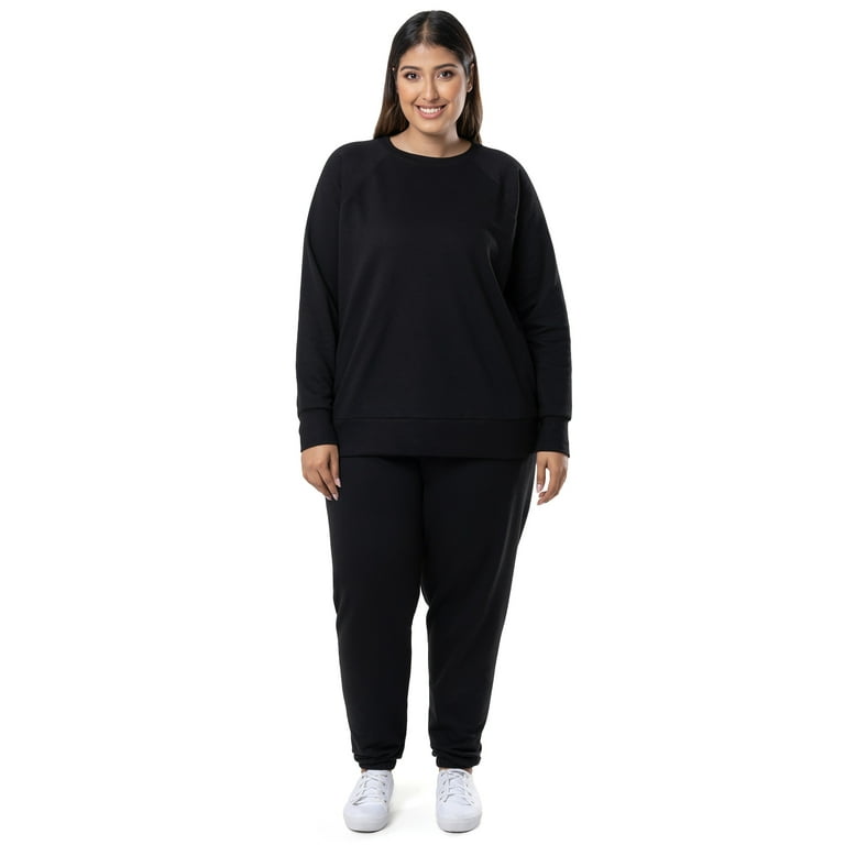 Terra & Sky Women’s Plus Size Cotton Blend Fleece Sweatshirt and 