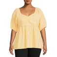 thumbnail image 1 of Terra & Sky Women's Plus Size Cotton Gingham Top, 1 of 5