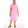 thumbnail image 1 of Terra & Sky Women's Plus Size Cotton Pocket T-Shirt Dress, Sizes 0X-5X, 1 of 3