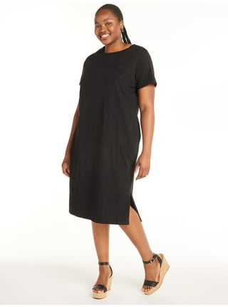 Shirtdress over Leggings  Dresses with leggings, Plus size outfits, Plus  size leggings