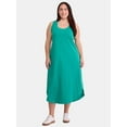 thumbnail image 1 of Terra & Sky Women's Plus Size Cotton Tank Dress, Sizes 0X-5X, 1 of 4