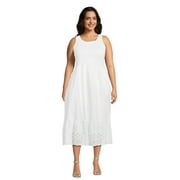 Terra & Sky Women's Plus Size Cotton Tank Dress