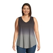 Terra & Sky Women's Plus Size Cotton Twist Back Sleeveless Top, Sizes 0X-4X