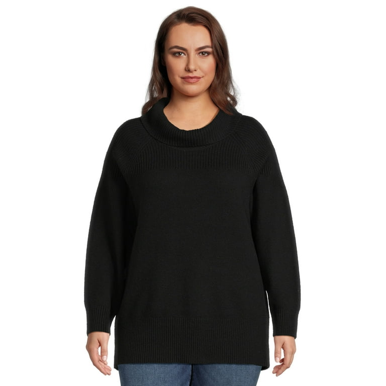Terra & Sky Women's Plus Size Cowl Neck Sweater, Sizes 0X-4X