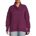 thumbnail image 1 of Terra & Sky Women's Plus Size Cowl Neck Tunic Sweater, Midweight, 1 of 6