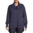 thumbnail image 1 of Terra & Sky Women's Plus Size Cowl Neck Tunic Sweater, Midweight, 1 of 5